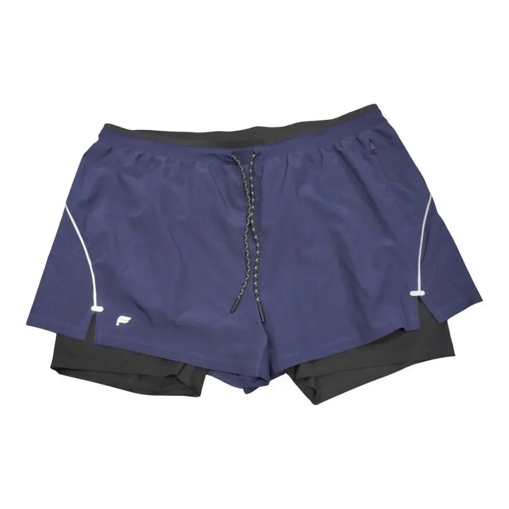 Fabletics Fundamental Short II Lined 5” Men’s XXL Navy Blue Black EUC
